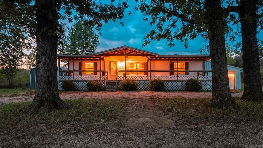 Move-In Ready 3-Bedroom Home on 2.05 Acres in Hardy, Arkansas  Welcome to this charming 3-bedroom, 2-bathroom home just outside Hardy, Arkansas. With 1,152 sq ft of living space, this well-kept double-wide features a desirable split floor plan, giving the primary suite privacy from guest bedrooms. Bright and inviting, the kitchen opens to the living area for everyday living or entertaining. The primary bedroom includes its own bath and closet, while two additional bedrooms and a second full bath offer space for family or guests.  Set on 2.05 acres, the property balances wide-open yard space with shade trees. Enjoy views from the covered front or back porch, take advantage of two utility buildings for storage or projects, and appreciate the convenience of an attached garage. A private well provides water, and the layout allows room for gardening, hobbies, or outdoor fun.  Just minutes from Hardy, you’ll be close to Spring River for fishing, floating, and kayaking, as well as nearby lakes and Mammoth Spring State Park. Downtown Hardy offers unique shops, restaurants, and seasonal festivals, with golfing, hiking, and more adventures nearby.