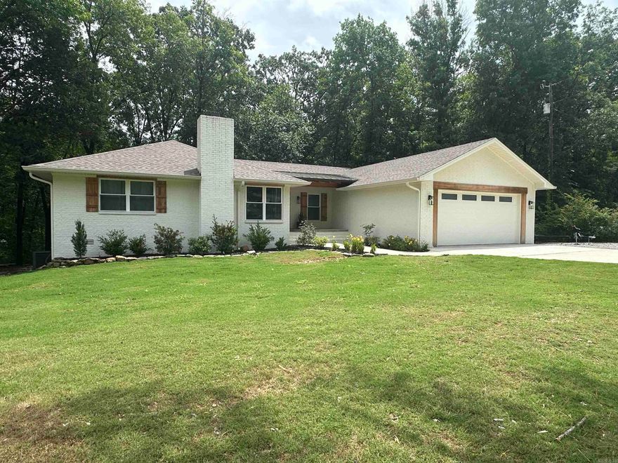 This Lakefront Home has it all! Path Permit to a quiet Greers Ferry Lake cove.  This beautiful home has been totally remodeled inside and out. The quality of workmanship is so good that you can not tell the new construction portion from the original home. Open living, dining, and kitchen, 2 master bedroom suites w/ full bathrooms, and 2 additional guest bedrooms. Walkout basement that features a large family room/gameroom, 5th bedroom/office, and full bath.  Exterior boasts main level deck and lower level stone patio & firepit area. The perfect full-time home or weekend retreat with the ability to vacation rent if desired, located at the end of a quiet cul-de-sac. Thunderbird Country Club a short golf cart ride away. Country Club membership is not required & no HOA fees. The home has been staged with all new furniture and decor that can be purchased for an additional cost. SEE ASSOCIATED DOCUMENTS FOR ADDITIONAL INFORMATION ON REMODEL, SURVEY AND FURNITURE/DECOR COST