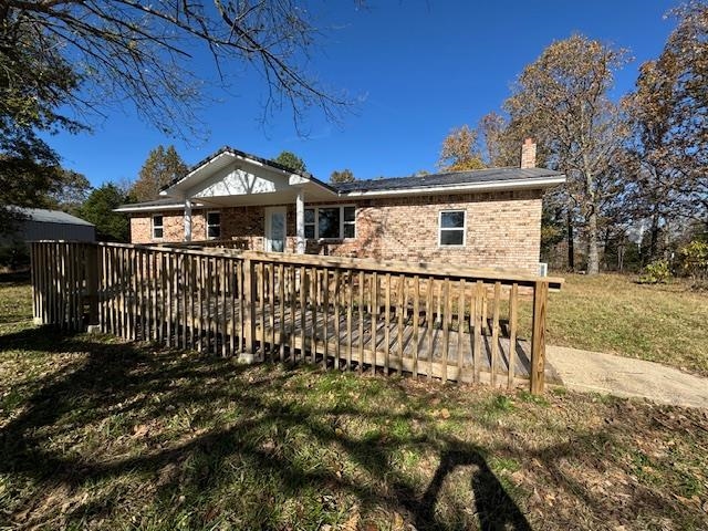 This charming 3-bedroom, 2-bathroom brick home offers comfortable living on a spacious 2-acre lot. Recently remodeled, it boasts a fresh and modern interior. The split bedroom floor plan provides privacy and convenience. The bonus room can be used as a versatile fourth bedroom or home office. Stay cozy year-round with split system air, and a reliable propane heater. The propane tank is included, ensuring worry-free heating. The kitchen is equipped with a stove and refrigerator, making it ready for your culinary adventures. Accessibility is a priority with a handicap ramp leading to the front entrance. The metal roof offers durability and low maintenance. The entire property is fenced, providing a secure and private setting for you and your loved ones. Don't miss this opportunity to own a beautiful and functional home in a peaceful setting. Contact us today to schedule a viewing!