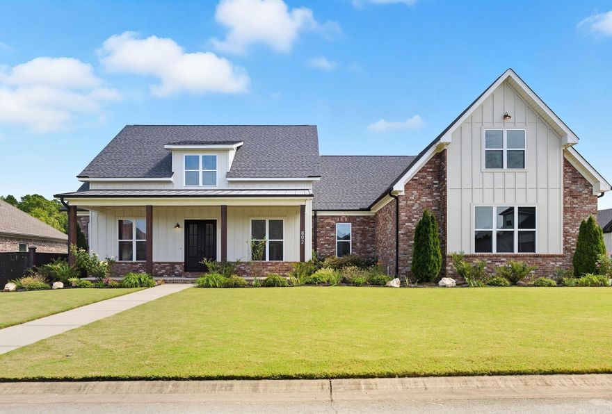 Welcome to 802 Nature Way, an incredible home in The Preserve at The Woodlands, one of Benton’s most sought after subdivisions. 4 bedrooms, 3.5 bathrooms, an office, large bonus room with full bathroom upstairs. The kitchen comes equipped with all the extras including Bosch appliances, double oven, gas cooktop, custom cabinets with additional storage racks and drawers, pot filler, and huge pantry with appliance shelf to name a few. The master suite features tray ceilings and a lovely barn door that enters into the bathroom where you will find your newest retreat. A large standalone soaker tub, walk-in double-head shower, separate sink areas with under cabinet lighting that flows into a huge closet with custom drawers/shelving. Other extras include a large laundry/utility room located off the master bedroom closet, a sprinkler system, smart thermostat, a 3-car side-load garage. Enjoy neighborhood amenities like a sparkling pool, scenic walking trails, and a playground—perfect for both relaxation and recreation. Refrigerator, washer/dryer convey.