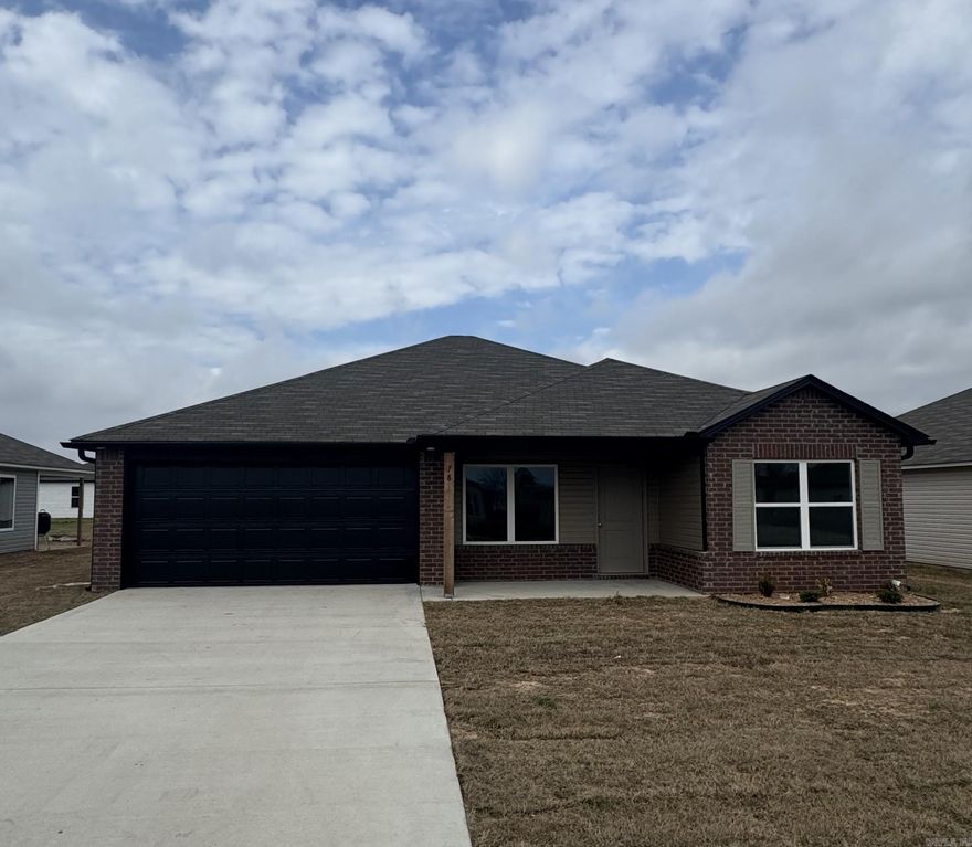 Discover the captivating Carnegie II plan, distinguished by its inviting covered entryway and beautifully landscaped front yard that exudes curb appeal. This thoughtfully designed home encompasses 4 bedrooms and 2 bathrooms, providing ample space for comfort and privacy. The spacious living room offers a welcoming environment for relaxation and gatherings. The kitchen is a chef's delight, equipped with energy-efficient appliances, abundant counterspace, and a convenient pantry for storage. The adjacent laundry room, situated just off the garage, ensures practicality for families of any size. The master suite includes a luxurious walk-in closet, enhancing the home's appeal and functionality. Explore more about this remarkable home today!    **SEE SHOWING REMARKS & AGENT REMARKS FOR IMPORTANT INFORMATION**