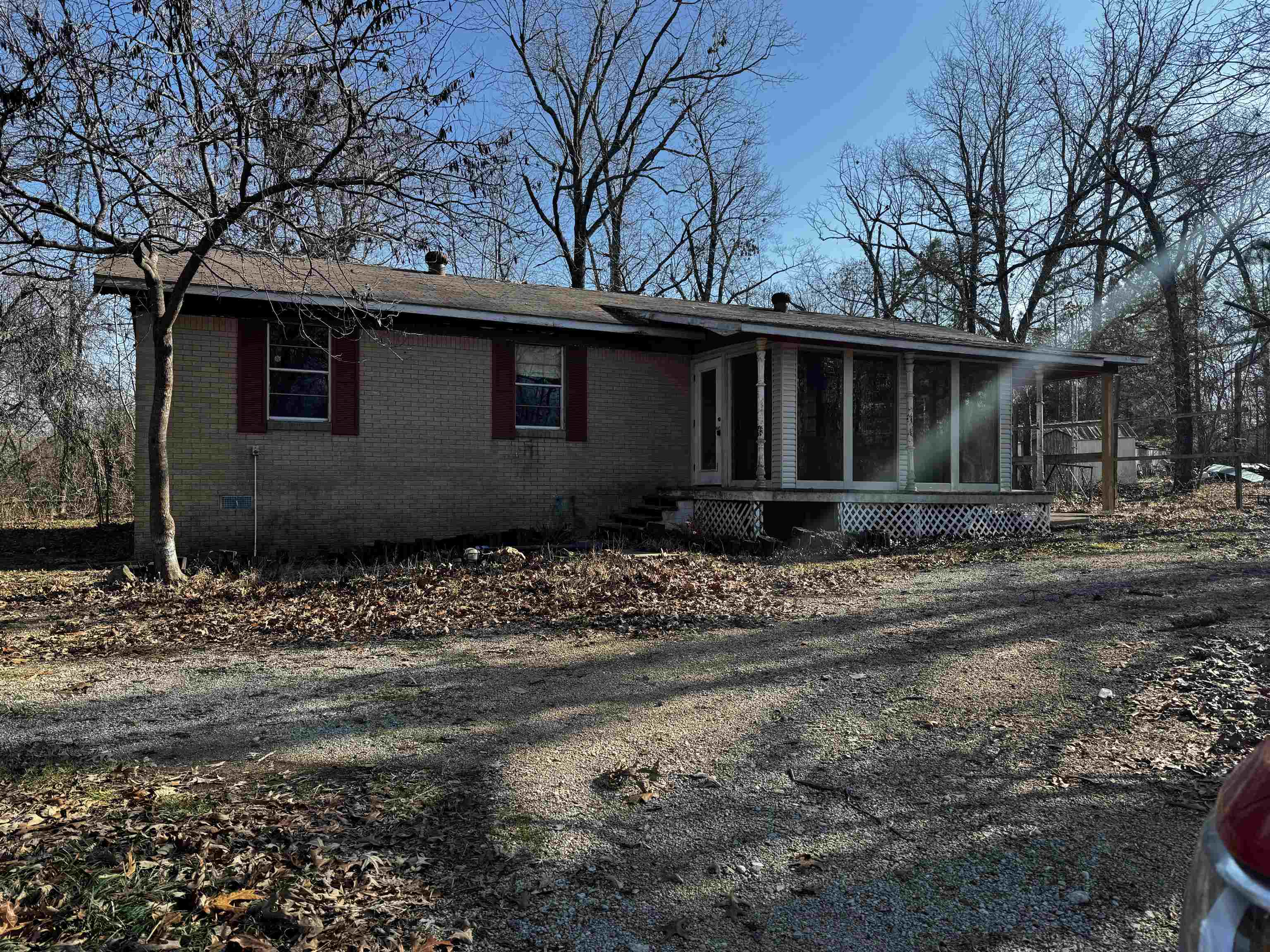 Older 3 bedroom 1 bath home ready for a makeover.  Approximately a .75 acre lot.    Brick home with old style oak wood floors. Water heater fairly new. No water currently available on the home site. A new well is needed. It's an ideal project for a rental or a permanent home. Property sold as is.                                              Note the following conditions: Cash offers require 10% EMD or $1,000 minimum, whichever is greater and all financed offers require 1% EMD or $1,000 minimum, whichever is greater.