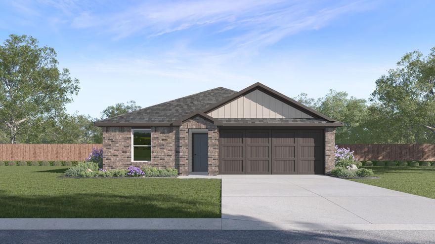 Beautiful Biscoe plan with 4 Bedrooms, 2 baths, and a 2-car garage! These homes feature LVP flooring with carpet in the bedrooms and closets! Kitchen features granite countertops and an undermount kitchen sink! LED Lighting throughout! Primary bedroom with have a walk-in shower, granite counters and a walk-in closet! Brick exterior with Hardie® siding per plan and Architectural shingles. Programable thermostat! Special Builder warranty. Ask for details. Photos may be renderings/stock photos! HOA fees will be used for management. HOA/POA dues are not yet determined, the amount is estimated. Taxes are estimated.