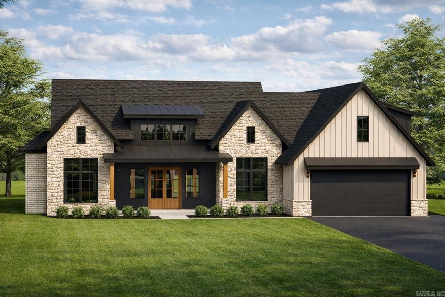 Welcome to 3340 Sylvia Springs Dr in Conway, Arkansas, a new construction home offering 3,122 sqft of modern design & functional living in one of Conway’s growing areas. Home buyers searching for new homes in Conway, AR with space, style, and customization options will appreciate the opportunity to select final finishes and make this home their own. This home offers 4 bedrooms, 3.5 bathrooms and office/flex room that can serve as a 5th bedroom. The open floor plan creates a comfortable space for everyday living & entertaining. The living room features a fireplace as a central focal point. The kitchen is designed for both style & function w/ cabinets to the ceiling, island, and ample storage. The primary suite offers a vaulted ceiling, huge walk-in in closet w/ center island, and spacious primary bathroom. Add’l features include abundant storage, 2 car garage, and fenced backyard for privacy. Enjoy outdoor living on both the front & back covered porches. Conveniently located on Tucker Creek Trail and near Conway schools, shopping & dining, this home offers quality & flexibility in a desirable location. Call today and make this dream home your own! *House Specs Subject To Change.