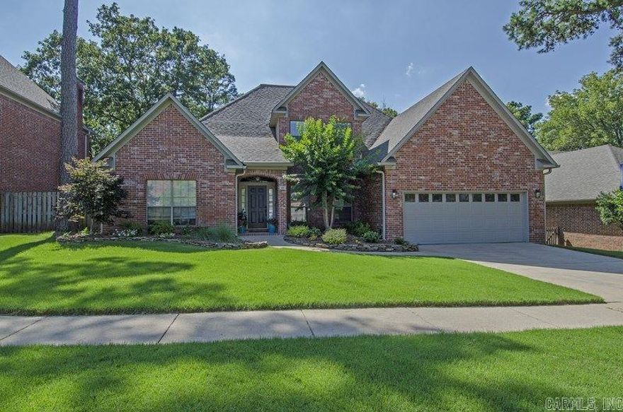 Wonderful family home w/ 5 BRs & 3.5 Baths backing up to green space. On the main level, the home offers both the MBR & guest suite + large dining room & office. The kitchen has granite countertops, a breakfast bar & opens to an informal dining area & the great room w/ fireplace. Off the kitchen, you'll find a large laundry room & pantry. Upstairs are 3 BRs & a full bath, great storage- walk-in attic. The backyard is a private oasis- it features extra landscaping & is fenced, backing up to green space.