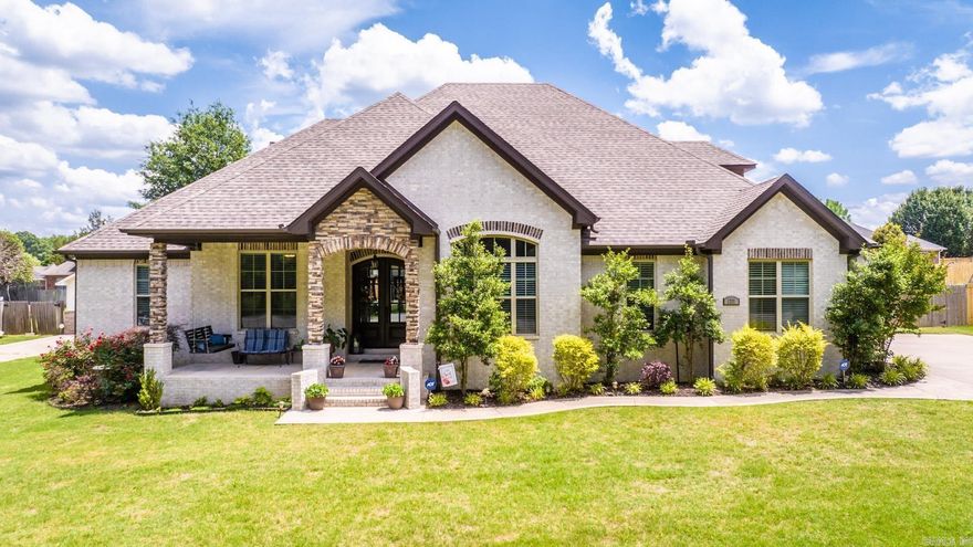 I’m IMMACULATE custom built home with POOL! This 4 bedroom, 3 bath home has everything you want & more, along with an office and a formal dining room centrally located to Cabot Schools. Gourmet kitchen includes Custom cabinets, Gas stove, Double oven, Quartz Countertops, and 13 ft ceilings. Backyard includes HUGE salt water pool built in 2021 that has a tanning ledge and an Omni-logic hayward pool system that connects to an app to control lights/ pool temperature and notifies when salt levels are low. 3 Car Garage with built in storm shelter in main garage. New roof and pool bath installed May 2023. The outdoor area is perfect for entertaining and includes 2 covered patios, wood burning fireplace, and pool bathroom with AC. Drip water system in outdoor landscaping. Schedule your showing today! Agents see remarks.