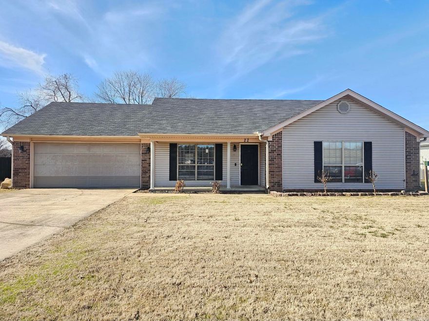 Discover this charming 3-bedroom, 2-bath home perfectly situated in a convenient location close to several Cabot schools. Nestled in a highly sought-after subdivision, this well-kept property offers a blend of comfort and practical updates, including a new roof installed in 2022 and a new tankless water heater.  Inside, you’ll find stained concrete floors in all bedrooms and beautiful hardwood flooring in the living room, creating a stylish yet low-maintenance living environment. The spacious backyard is ideal for outdoor enjoyment and comes complete with a playset and storage shed—both of which convey with the home.  Move-in ready and packed with desirable features, this home is a must-see!