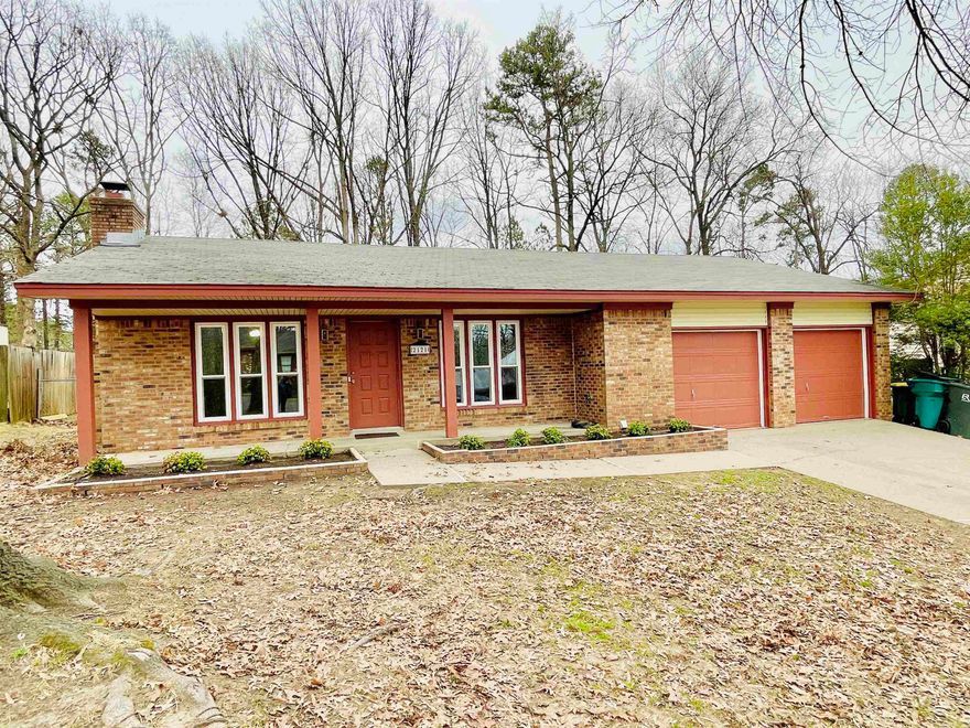 Totally Move-in Ready!!!  Completely redone down to the door knobs!  3 BR 2 Bath open floor plan. New flooring, all new doors, new front windows, new lights, new paint, new cookstove, new disposal, dishwasher 2 years old (hardly used!), new water heater, all new countertops, all new plumbing fixtures, most ceiling fans,are new, and HVAC ducts cleaned and system checked and is fine!! Huge linen closet in hallway, 2 huge closets in Primary Bedroom, walk-in shower, and coat closet!! Large backyard with a 9'x10' storage building.  Some floored attic in garage! Perfect location close to everything!!!  This one is a beauty!!!  Don't miss it!! See Agent Remarks.