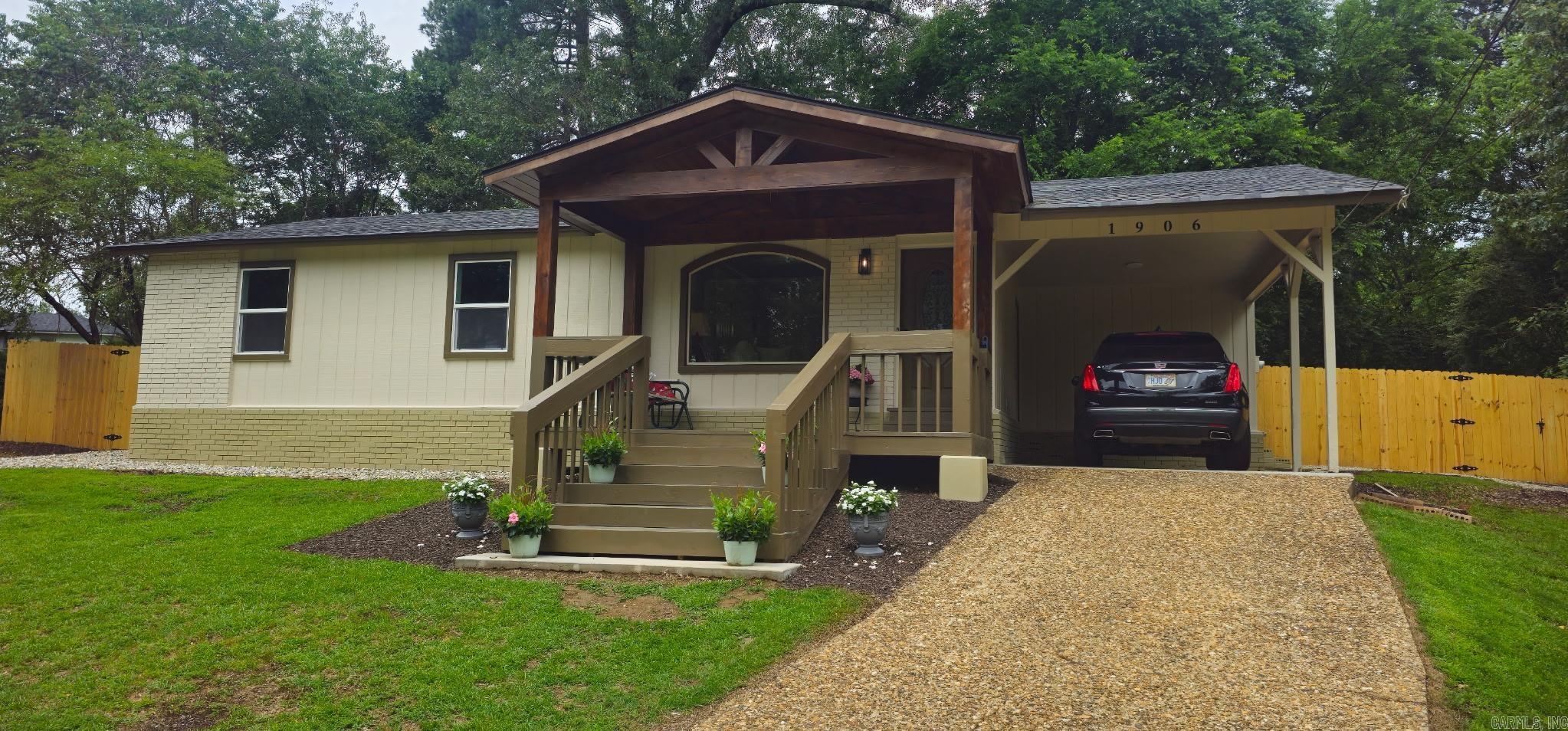 New Roof, New Floors, New windows, New covered porch, and now just needs a new family to make it a home again! Come see this remodeled home that is ready for you to move into. All the major items have been taken care of for you! A covered back patio lets you enjoy the serenity of the water fountain and the singing of the birds. The large front deck allows your Amazon packages to be out of sight while remaining dry during the Arkansas rainy seasons. Agents see remarks