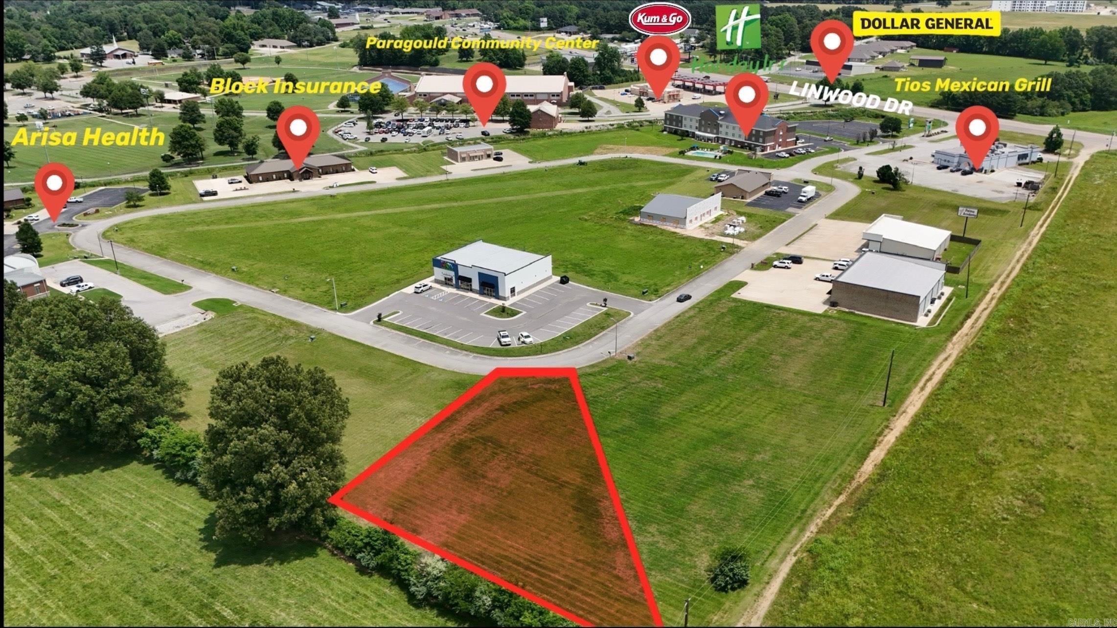 Discover a prime opportunity with this 0.62+/- commercial lot located in the Southpointe Business Park in Paragould, AR. Zoned C-3, this property offers versatility for various commercial ventures. It is situated just off Highway 49 and adjacent to the new Highway 49 Bypass, ensuring high visibility and easy access. Surrounding established businesses include Greene County 911, medical facilities, insurance agencies, and investment firms. All utilities are on site and readily accessible. This property presents an excellent opportunity for business seeking a strategic location in a thriving development. Contact us today for more information!