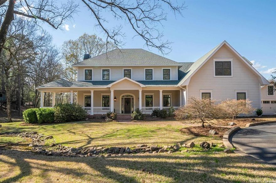 Tucked away on a serene 3.6-acre lot, this custom-built home offers the perfect blend of privacy and convenience. The inviting large covered front porch is an ideal spot to relax and enjoy the peaceful surroundings, while the screened-in back porch provides year-round comfort and outdoor enjoyment.  Inside, the spacious design features four bedrooms and three and a half bathrooms, complemented by a cozy living room, a private study, and a dedicated office space. The home also boasts two large bonus rooms upstairs, perfect for a game room, home theater, or additional bedrooms.  Whole house generator.  With ample storage options, the property includes a two-car attached garage and a detached garage workshop, complete with basement and attic storage. Situated just minutes from a country club, top-rated schools, hospitals, and shopping, this home offers a secluded retreat without sacrificing accessibility to essential amenities.  This property is an exceptional opportunity for those seeking both tranquility and convenience in one stunning package.