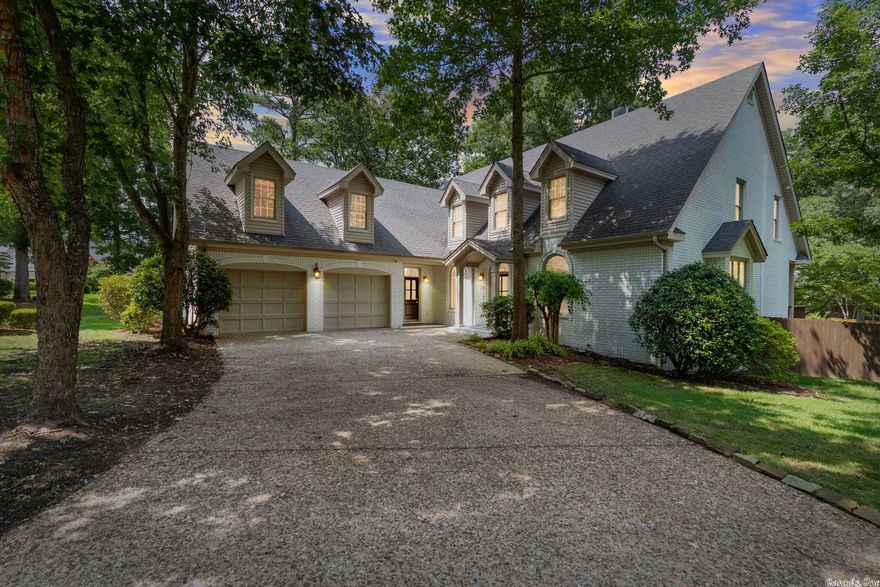 Beautiful home in Chenal Valley! Great space and layout. Features many upgrades throughout- freshly painted exterior and interior. NEW: hardwood floors, Jen Air Electric cooktop and kitchen sink, garage door openers, electric car hook-up, security system/cameras stay, exterior lights, exterior side door, landscaping, extended deck that wraps around the house.  Two primary bedroom suites (one downstairs and one up). Tankless water heater. Two fireplaces. Formal dining room. Large flex space upstairs. Fantastic home that's been very well maintained!