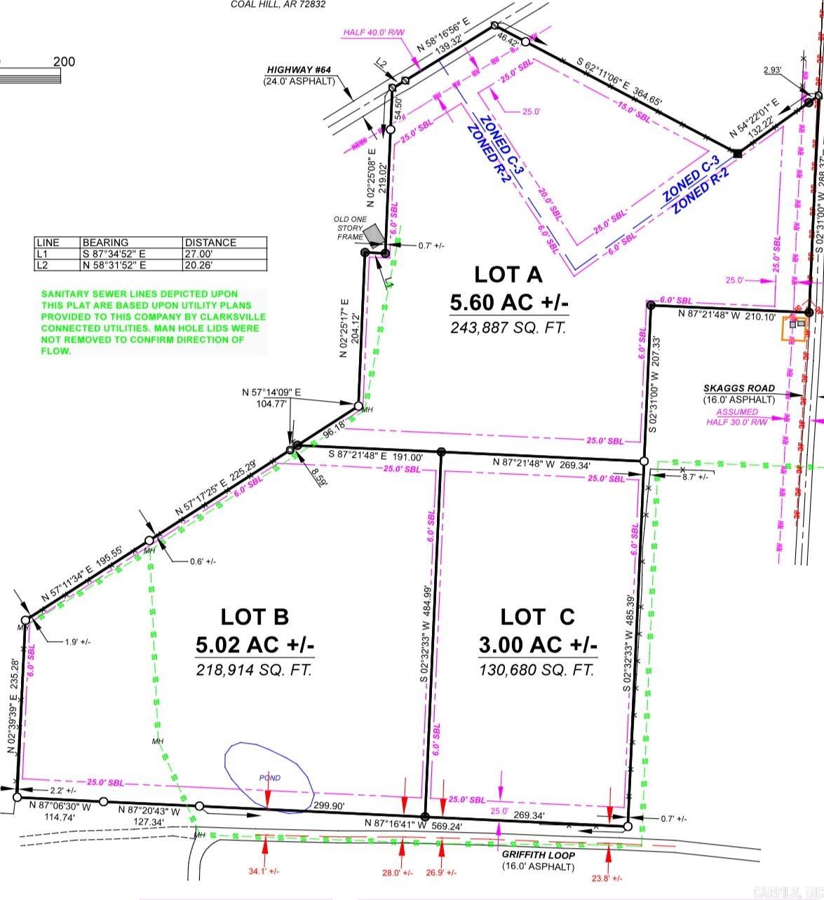 ATTN: DEVELOPERS/BUILDERS: EXCELLENT DEVELOPMENT OPPORTUNITY! 3 ACRES M/L OF VACANT LAND ON GRIFFITH LOOP IN WESTERN CLARKSVILLE. ZONED FOR DUPLEXES, 4-PLEXES, BUT R-1 RESIDENTIAL LIKELY DOABLE. WALKING DISTANCE TO DOLLAR GENERAL. STATE POLICE TROOP J HEADQUARTERS, EXXON TIGERMART & MORE. 1/4 MILE FROM I-40'S EXIT #55. CALL LISTING AGENTS IF YOU HAVE QUESTIONS!