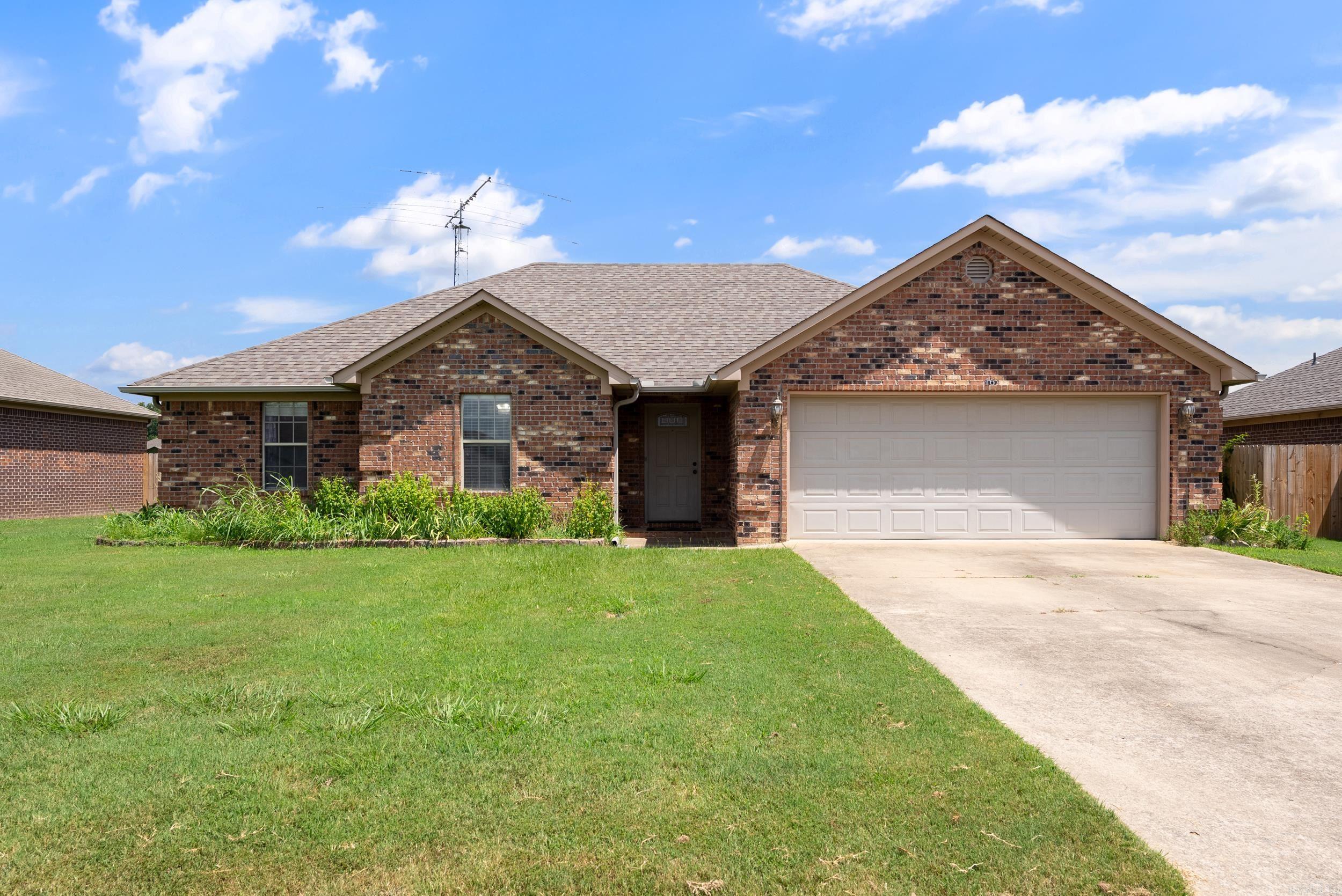 MOVE-IN READY! All brick 4 bedroom, 2 bathroom home in the top rated Greenbrier School District! This well-maintained gem offers a desirable split floor plan, spacious living room with trey ceiling, recessed lighting & ceiling fan. The chefās kitchen shines with upgraded stainless appliances, abundant cabinets & counter space. Retreat to the primary suite featuring trey ceiling, jacuzzi tub, separate shower, dual sinks & huge walk-in closet. Recent updates include NEW roof (2023), NEW HVAC (2023), NEW water heater & NEW epoxy floor in the oversized garage. Enjoy relaxing or entertaining on the screened back porch overlooking the large fenced backyard. Kitchen refrigerator, washer & dryer, storage shed included! Won't last long! Agents see remarks.