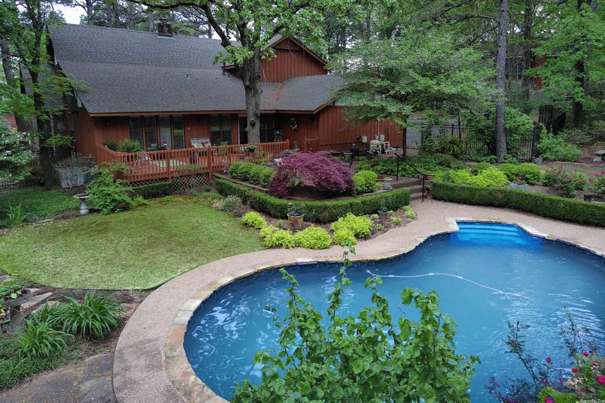 Just in time for Summer! This home features so many great updates and amenities, you must see it in person. Features include, in-ground pool, detached pool-house (with 1/2 bathroom, finished storage, and unfinished storage with overhead door), updated kitchen with new backsplash and granite counters, new carpet upstairs, new roof, fenced-in back yard, and is located on a cul-de-sac surrounded by mature trees. The home has a traditional floor plan and downstairs you will find a large living room with wood burning fireplace, informal living room, formal dining room, kitchen, owners suite, and half bathroom. Upstairs you'll find a large landing, two bedrooms, a shared full bath, and another room that can be a a bedroom, office, playroom, or office. Schedule your showing today!