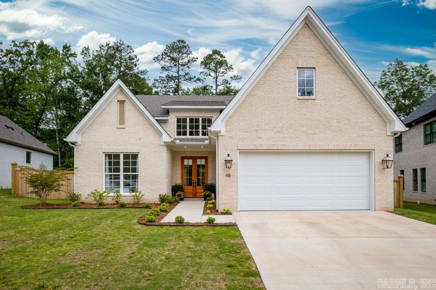 Beautiful new 4 bed (+ bonus room) 3 bath home built by Graham Smith Construction in Corlay! On the main level, this home features a tall foyer, spacious living area w/ fireplace open to dining area & kitchen (w/ quartz countertops, double ovens, pot filler, etc), fabulous primary bedroom w/ stunning bathroom & a huge custom closet, guest bedroom & bathroom and a laundry room w/ sink & extra storage. Upstairs, there are 2 bedrooms with large closets, a jack and jill bathroom and a great bonus room over garage. Other features include: windows across the back of the house overlooking the fenced private backyard that backs up to green space, nice patio with fireplace, designer finishes throughout, gas lanterns, two-car garage, tons of storage and more! Walk to Chalamont pool and park! See agent remarks.