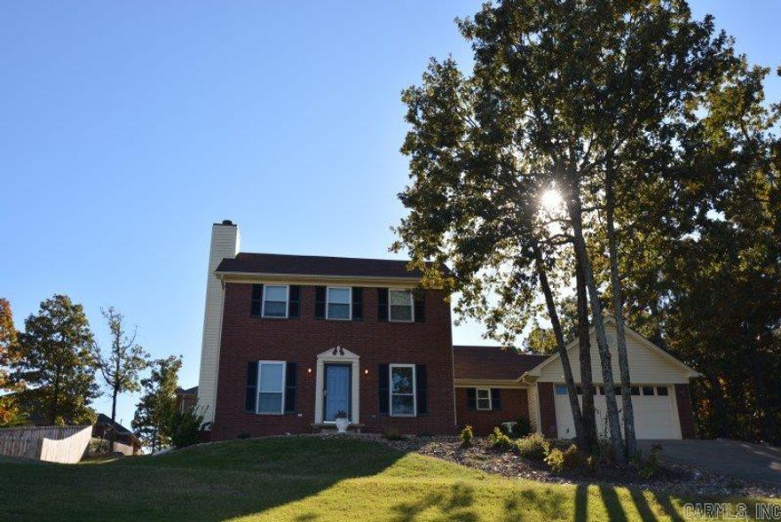 Beautiful two story Maumelle home for rent! Renovated throughout with granite, fireplace, sprinkler system, fenced in backyard, garage and more! This picturesque home sits up high which provides privacy and gives great views of the neighborhood. A must see!  MOVE-IN SPECIAL- First Month Half Off