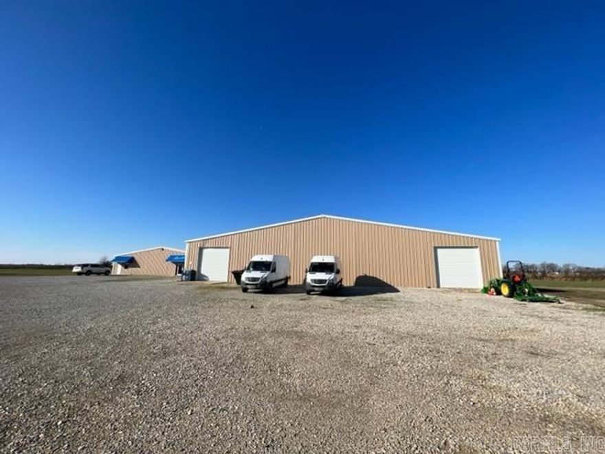 Unique opportunity for 14,000 sf of warehousing space available in Paragould east of town. Situated in the county with over 5 acres of land, small office, breakroom, and two baths,