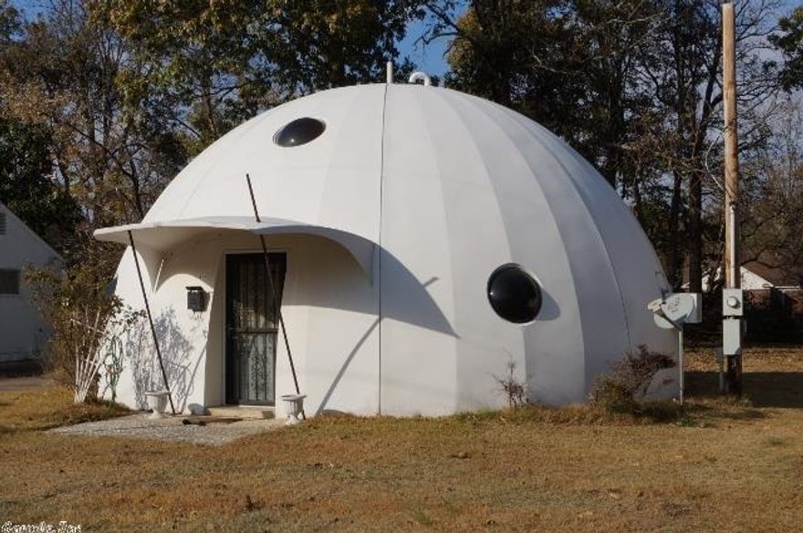 The most unique in Lonoke!  The sphere shaped home made entirely of fiberglass was built to be energy efficient.  The home will also stand up to 130 mile an hour winds.  The is just the right size for someone just starting out or someone looking to downsize.  The home offers handicapped features such as handrails and a chair lift to the upstairs.  You won't believe how much space is in this home.  See for yourself.