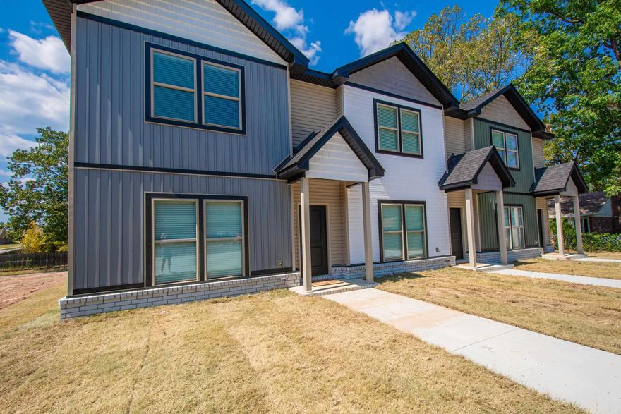 Amazing New Construction Townhome! Upstairs has Two Primary Suites with walk-in closets! Laundry upstairs, so convenient! Awesome open living downstairs, tall ceilings, stained concrete, custom cabinets, beautiful countertops! Large covered back porch with outside storage too! Contemporary living at its best. Property Owners Association takes care of outside - siding, roof, yard mowing, leaf blowing and fence! Great location too, make your appointment today!