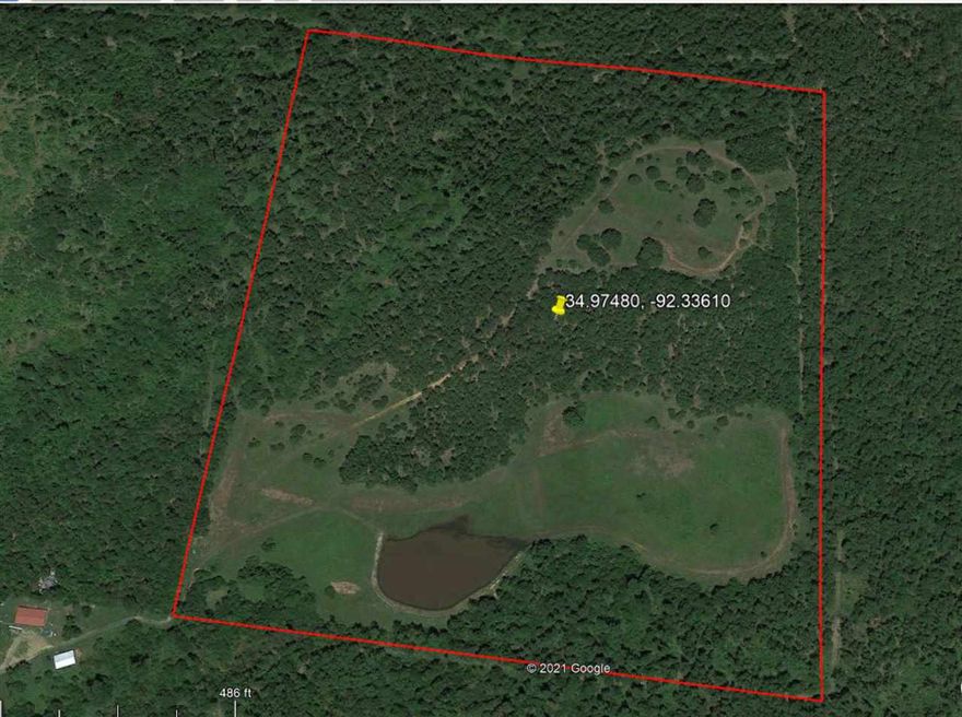 40+- Acres just off Clinton Road and surrounded by Stone Prairie WMA on 3 Sides.  This is an excellent deer and turkey hunting acreage and its nice pond affords some excellent fishing.  This is a hunters paradise, especially since you can cross the fence on three sides and be in the Game and Fish WMA with excellent Bow hunting possibilities.  Easy access from Clinton Road.  Could easily build a cabin getaway.  Can be bought individually or in conjunction with partially constructed house on adjacent 15 Acres