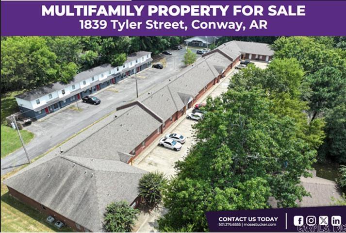 Financials available upon request from the listing agent. This 19-unit multifamily complex is offered for sale in a prime location near Hendrix College, The Village at Hendrix, and downtown Conway. Seventeen of the nineteen units have been updated with durable, low-maintenance wood-look tile flooring and coordinated interior paint. The property has seen significant improvements, including a new roof installed in 2021, updated exterior columns, and fully renovated corridors with new doors, fresh paint, modern flooring, and upgraded lighting. The landscaping has been replaced with low-maintenance rock, enhancing curb appeal while reducing upkeep. Additional exterior updates include freshly painted unit doors with new numbering, upgraded water shutoffs with ball valves, and new energy-efficient LED lighting at all front entrances. The complex is fully occupied and has a history of minimal maintenance requirements, making it an excellent turnkey opportunity for investors seeking reliable, passive income.