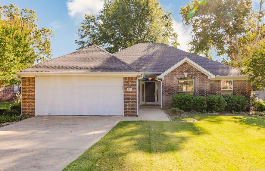 This beautifully maintained 3-bedroom, 2-bath home offers a smart layout with modern updates throughout. The primary suite features a relaxing jetted tub, separate shower, and two closets for added storage. The open living spaces flow easily into a well-equipped kitchen with updated GE appliances (2023). Enjoy the fenced backyard with sprinkler system, fire pit, and new east-side fencing (2023) which is perfect for quiet evenings or entertaining guests.  Additional highlights include a 2-car garage, dedicated laundry room, new roof (2020), carpet in bedrooms (2019), and Leaf Filter gutters with a transferable warranty (2024).  Situated in the sought-after Heritage Farm subdivision, residents enjoy access to a community pool, pavilion, and playground for easy outdoor enjoyment.