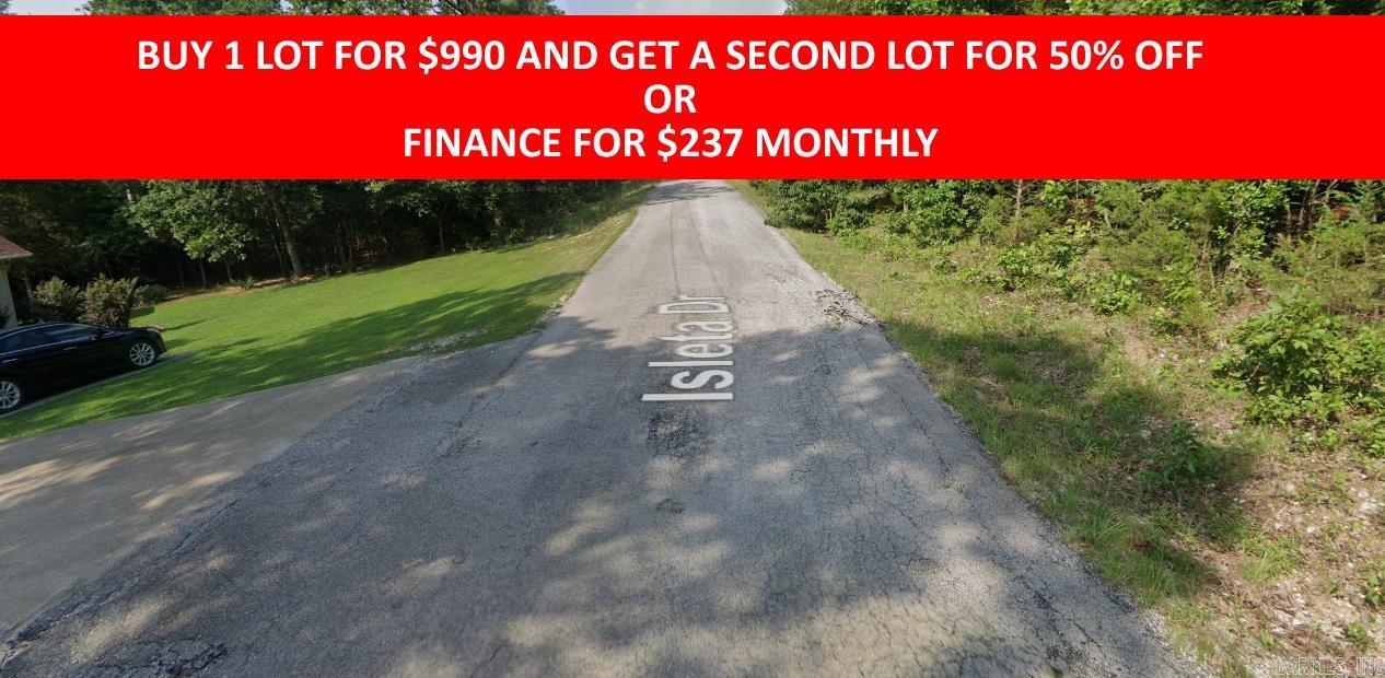 Buy one lot and get 50% off an additional lot! Owner-finance for easy terms. Cash buyers can pay by debit or credit card as well. Nice lot to develop or hold for future value. Public water and electric are available to run to property and will need septic. Owner/agent. No mobiles allowed. 300-2500 minimum build size on any other type of home, depending on subdivision. Finance is 5 months at $237 and closing costs are included. Lots marked with red banner are part of promotion. No limit on lots. Buyer responsible for any/all taxes and lots sold "as-is". Quit claim deed conveys. Parcel ID# 185-13412-000
