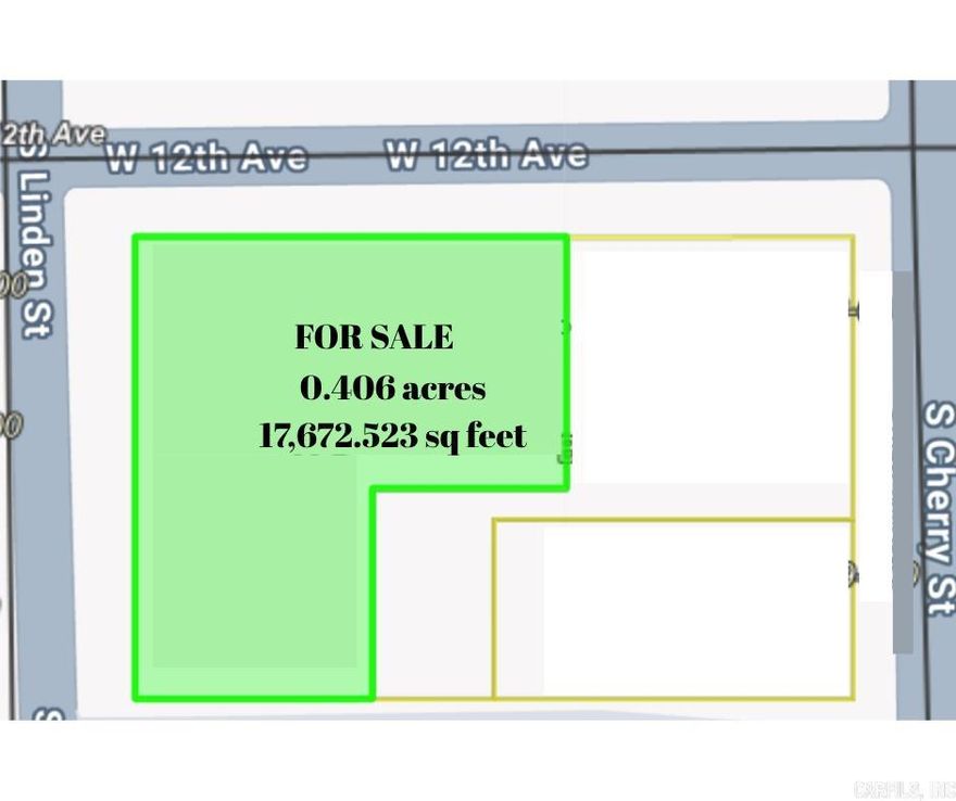 Great lot, approximately a half acre in a great location.  Directly across from the Pine Bluff Community Garden.  Rare opportunity to own a generously sized lot for a reasonable price.