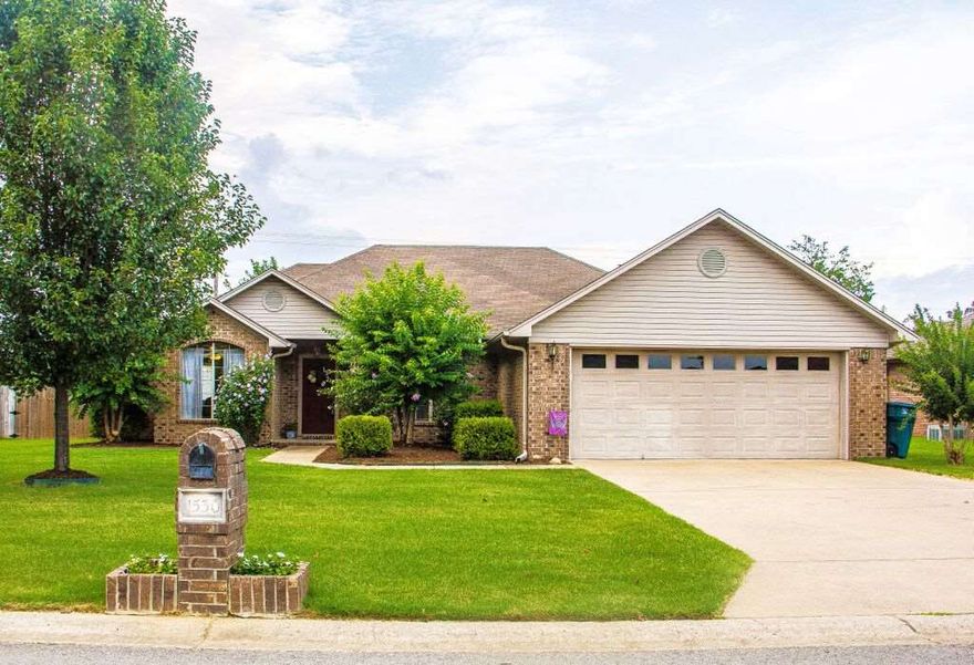 Awesome brick home in Ellen Smith Elementary School Zone! The over-sized master features a sitting area and/or home office space. The large fenced-in back yard is perfect for kids to play in the warm months, while the gas fireplace keeps the home cozy during the winter.  New range/oven and dishwasher to be installed on July 15.  Also features oversized garage. Hurry! Inventory is low in this price point!