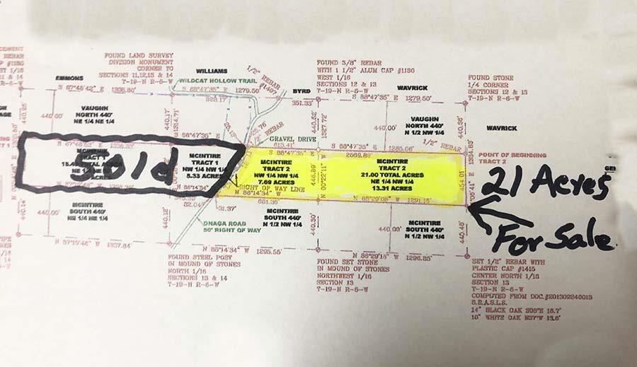 21 Acres on Onaga Rd, Tract 2 outside Cherokee Village City Limits. Wooded undeveloped property. Priced to sell. Re-surveyed and ready to sell! Call Me! Note: Seller is looking for Full Price offers only.