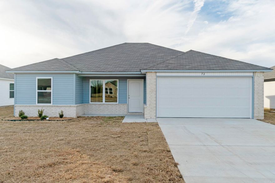 Discover the captivating Franklin plan, renowned for its charming covered front porch and meticulously landscaped front yard that enhance its curb appeal. This home boasts an open floor plan with 3 bedrooms and 2 bathrooms, providing a spacious and inviting living environment. The expansive family room serves as a central gathering space, perfect for relaxation and entertaining guests. The kitchen is a highlight, featuring a beautiful design and equipped with energy-efficient appliances, ample counter space, and a spacious pantry—ideal for preparing and enjoying delicious family meals and snacks. Explore more about the Franklin plan today and envision how it could elevate your living experience!   **SEE SHOWING REMARKS & AGENT REMARKS FOR IMPORTANT INFORMATION**