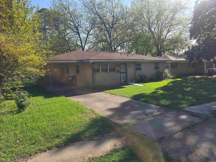 3-bedroom, 1-bath home with central heat and air located in a quiet neighborhood in Pine Bluff. Features a fenced backyard with two storage sheds, offering extra space for tools or hobbies. Great option for homeowners or investors alike.