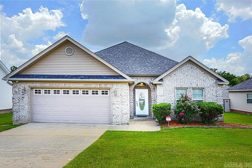 Charming home located in a peaceful Benton Subdivision.  The delightful exterior of this home boasts a fully fenced backyard with an amazing deck perfect for entertaining. As you step inside, you are greeted by a very spacious great room with high ceilings that serves as the heart of the home creating a warm & inviting atmosphere for family gatherings & entertaining friends! The electric fireplace makes this room cozy. The eat-in-kitchen has ample granite counter space & plenty of storage with a pantry & stainless steel appliances. Primary bedroom provides ample space & a peaceful retreat for relaxation & rest. Other two bedrooms & bath offer a perfect blend of comfort & charm.This home has brand new carpet and new paint.  This 3/2 home features a split-bedroom floor plan. RURAL DEVELOPMENT ELIGABLE. Roof: 2 years old. Home being sold AS-IS due to seller living out of state.