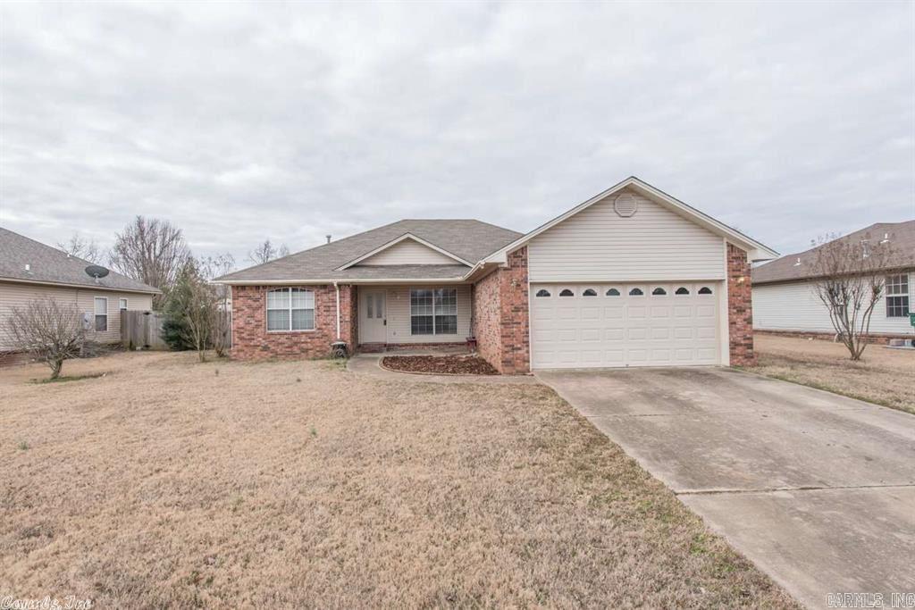 Location, Location, Location Cabot is calling you!! Welcome home to the Woodbridge subdivision. This split floor plan 3 beds/ 2 baths home features: New roof in 2023, home features hardwood floors in great room and entrance, Cathedral ceiling with a painted beam. A chef's kitchen and seating for all the family and cabinets galore, awesome breakfast bar and room for a huge dining table. Primary suite has his/her closets, spa tub, separate shower, and double vanity with make vanity station. This hidden gem comes with Newer Refrigerator, Washer and Dryer (all three make this true move-in ready home. Awesome fully fenced backyard with custom built oversized family gathering deck with pergola. Just make an offer and call your moving truck!!! SEE AGENT REMARKS