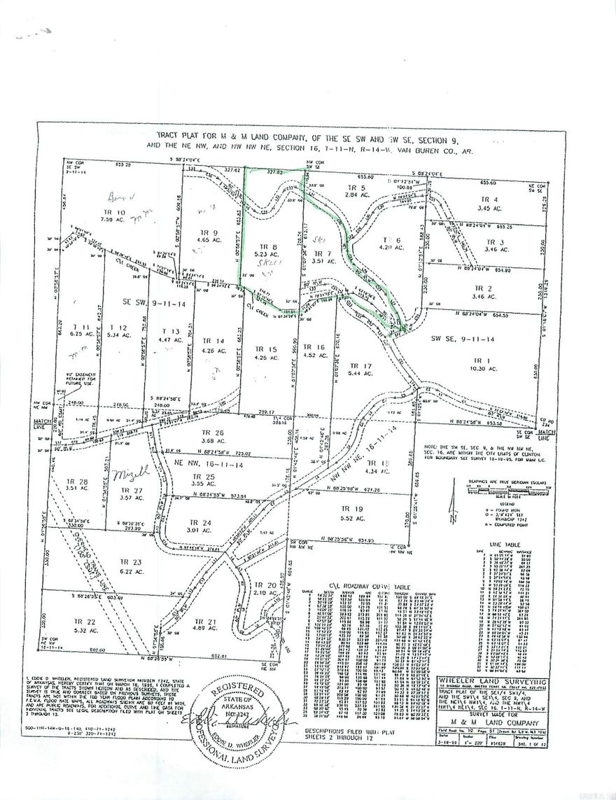 Great tract of land that was recently cleaned up and ready to go.  City water, electric and phone available.  Located on a city street with a wooded country feel.