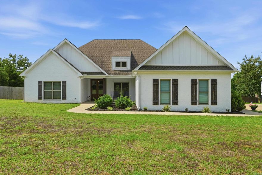 Like-new home without the new build price! Come experience the sought-after neighborhood of Coyote Ridge in Greenbrier. This beautiful 4-bedroom, 2-bath home sits on almost an acre and offers the perfect blend of modern comfort and peaceful country living.  Inside, you’ll find an open floor plan with stylish finishes, spacious living areas, and plenty of room for entertaining or everyday life. Step outside and enjoy the large yard, complete with a garden space perfect for growing your own vegetables or flowers. Home is complete with a 30amp rv hookup.  Located in a wonderful neighborhood with room to spread out while still being convenient to town, this home is move-in ready and waiting for its next owners. Don’t miss your chance to enjoy the Coyote Ridge lifestyle without the hassle or cost of building new!