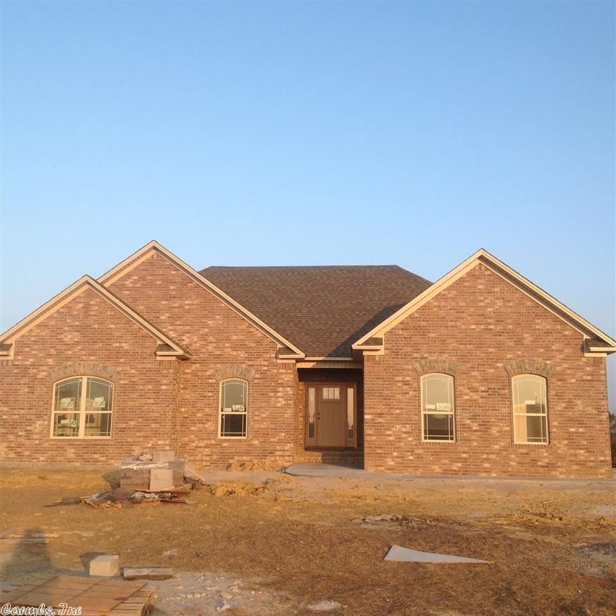 New construction-Get that country feel, but close to town! Antioch area!  Act quickly to pick out the finishing touches to this 3 bed/2 bath beautiful home.  Some features include 10 ft ceiling in living rm, fireplace, shaker style cabinets w/ large island in kitchen, master tile shower, granite tops, and energy efficient! All brick home w/ rock accents and side entry garage.  Home sits at top of hill with a gorgeous view out the front and large yard w/ a deck for entertaining out back!