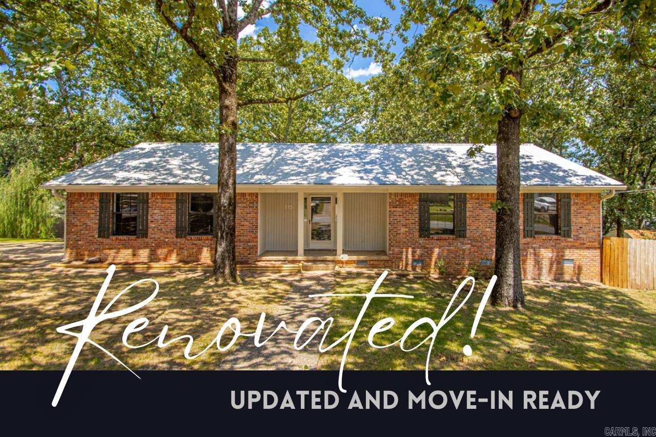 Charming Fully Renovated Home on a Spacious Corner Lot! Welcome to 115 Elwood Drive in the heart of Sherwood, AR! This beautifully renovated 3-bedroom, 2-bath home offers modern updates throughout while maintaining timeless charm. Step inside to find all new flooring and fresh paint, creating a bright and welcoming atmosphere. The completely updated kitchen features granite countertops, brand-new appliances, and stylish finishesāperfect for cooking and entertaining. Both bathrooms have been thoughtfully redesigned with custom tile showers that add a touch of luxury to your daily routine. Enjoy the outdoors from the new back deck, ideal for relaxing or hosting guests. The home also includes a new garage door and sits on a large corner lot, offering plenty of yard space and curb appeal. Donāt miss this move-in-ready gem in a quiet, established neighborhoodāschedule your private showing today!