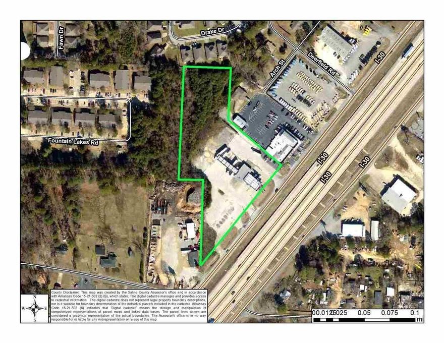 Over 4 acres on the Interstate! Very high traffic on this portion of Interstate 30. Will work well for any business. Current structure on property conveys at no value. Survey online for reference purposes only. Call for more details.