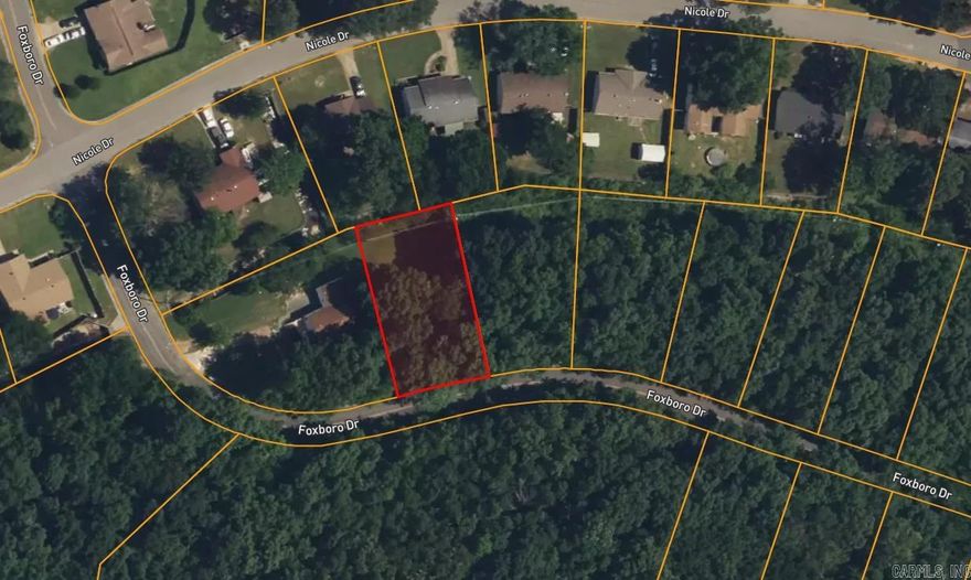 Residential lot in established Foxboro Subdivision.