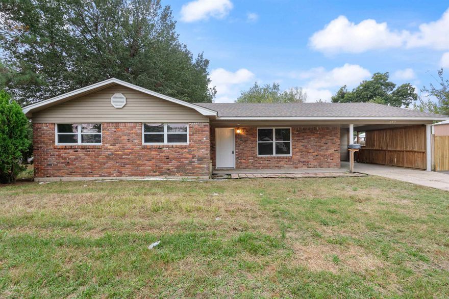 Recently updated 3 bed 1.5 bath home located close to Park Avenue Elementary School. Updates include new roof, HVAC, water heater, granite counter tops, stainless steel appliances, paint, and LVP flooring. This home also features a carport and a shop! Agent owned.