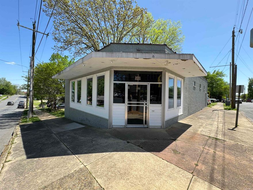 Strong bones and good location just waiting for a new life! Built in 1950 by Hubert L. Reader as Reader's Drug Store, this property is right across from Jones school and provided children with candy and school supplies while providing the neighborhood adults with their prescription needs. Retail space in front measures over 40' x 30' with a back room measuring over 17' x 30'. Zoned Commercial-Transitional, this property would make a great themed Airbnb, neighborhood/small business, live-work, repair shop, etc. Frontage feet include 50+ ft on Hobson and 65+ ft on Linwood. There is electric connected to the building and water/gas available but not hooked up currently. There is also appx 25 +/- ft on the east side of the building off Hobson where additional parking may be able to be added. For sale as-is.