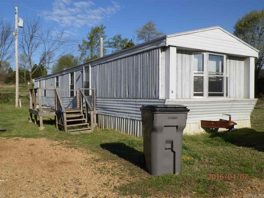 Convenient location for some local industries or those commuting to Jonesboro. Well maintained mobile home in mobile home park. Fridge and range provided. Water bill and lawn care included in rent. Tenant is responsible for all other utilities.  Application required. Application fee.