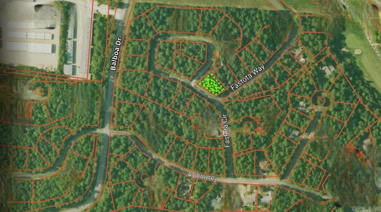 Fastota Way lot with 3 road frontages in Hot Springs Village! Minutes from Lake Balboa and Balboa Golf Course, plus all Village amenities—lakes, golf, trails, and more. Just 30 minutes to Hot Springs and 1 hour to Little Rock, this is the perfect spot to build your dream home.