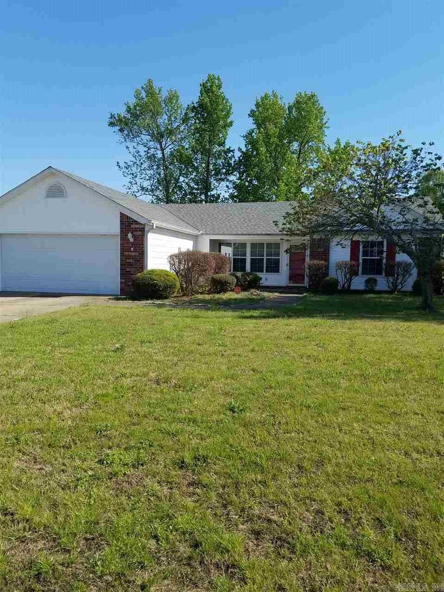 Nice 3 bedroom home with fence in backyard in a good neighborhood for rent. $1,100 a month with lawn care provided.