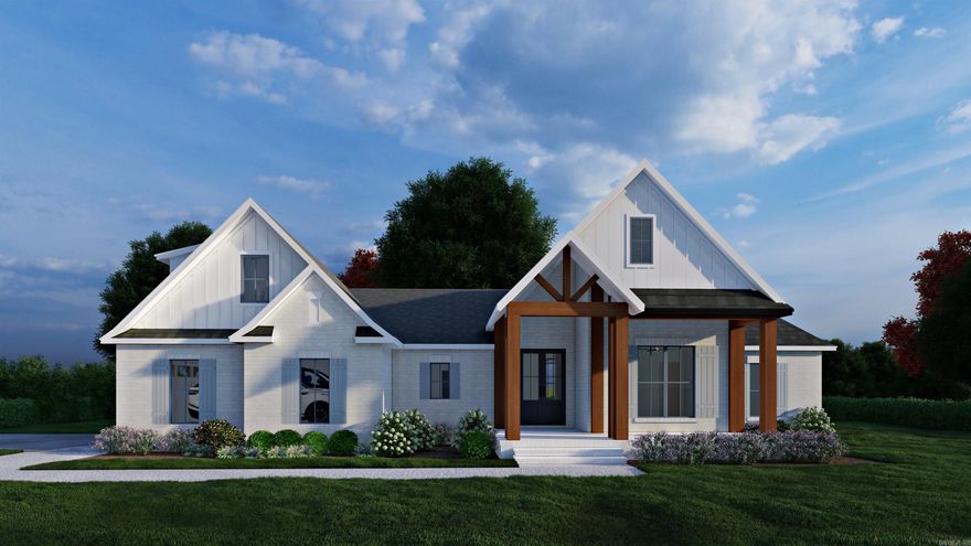 European elegance, warmth, and comfort meet Modern Farm, clean lines, and sophistication in this breathtaking custom Lakefront home. Every detail selected by a professional Interior Designer. Classic and timeless finishes coupled with enriched interior wood accents truly elevate this home to a luxury living experience. This half acre Lot offers endless possibilities to garden, fish from your own backyard dock, boating on the big lake, or just simply sit on your covered back patio with a good book, feel the nice breeze, drink your favorite beverage, and enjoy the peaceful serenity of the view. Lake to table/garden to table, YES, you can have both. Situated in a prime gated subdivision where the best of everything is offered, maintaining an out-of-city feel, but still a comfortable commute to restaurants, shopping, and grocery. About 20-25 minutes to North Little Rock, about 15 minutes to England, LRAFB about 25-minutes, major distribution centers such as Lowes, Dollar General, Caterpillar Inc. about 20-minutes. Disclaimer: Images are AI renderings only of what construction will look like subject to changes in some finishes or color, landscaping is AI images only. See Agent Remarks.