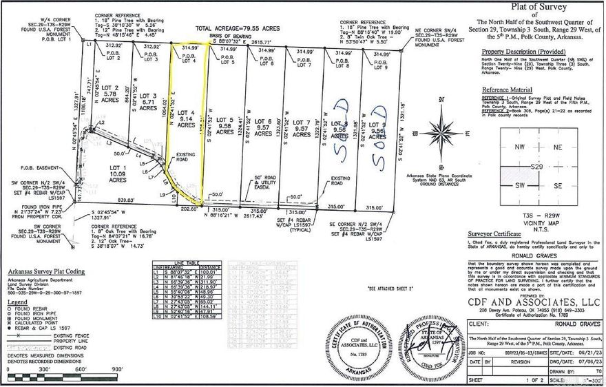 Lot 4.  Beautiful tracts in the heart of Shady country! Joins National Forest. 1/8 mile from 4 wheeler trails! Easement to property. Taxes are estimated.   Four 9+acre tracts available at $149,900 per tract.