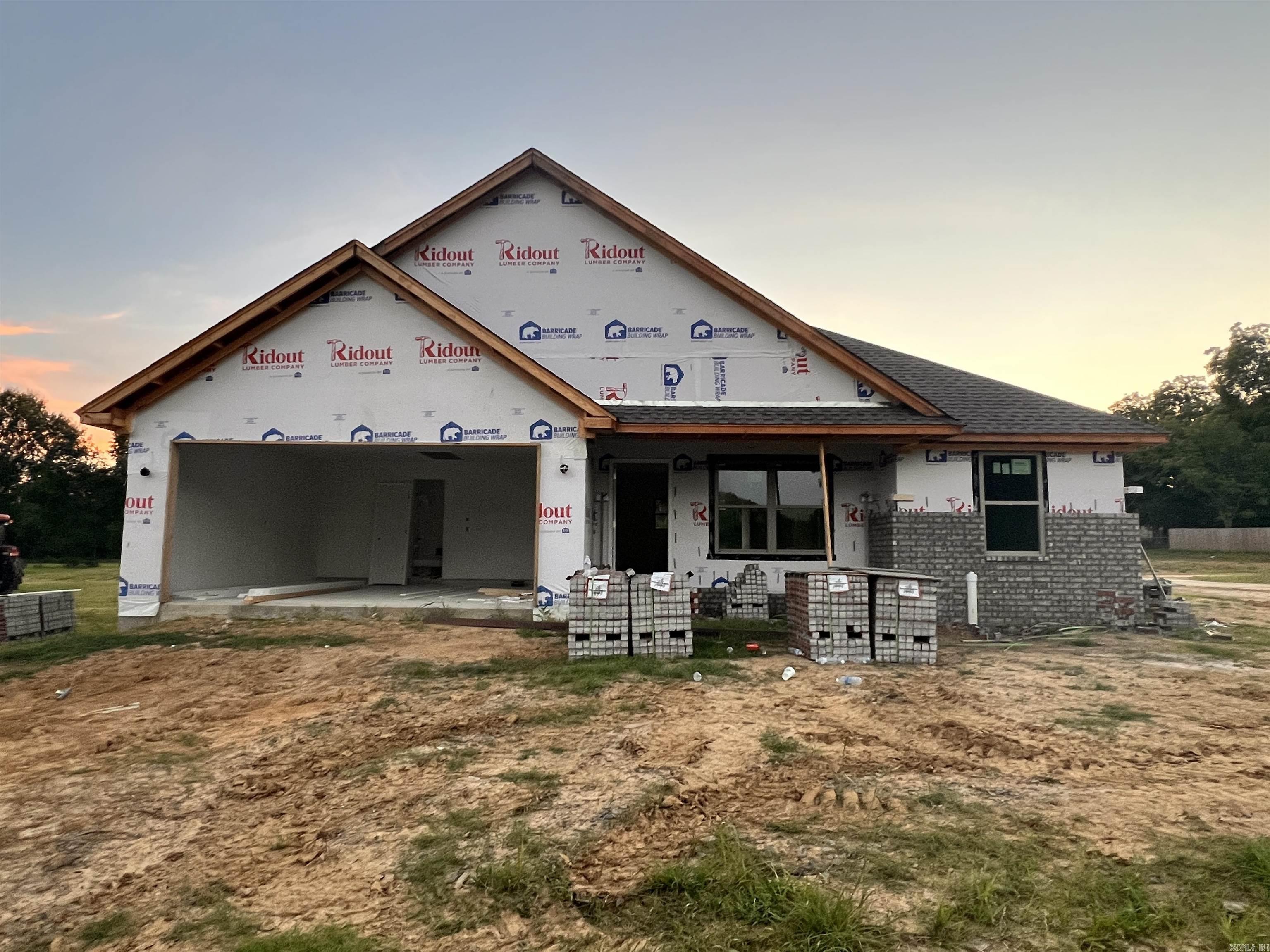 New construction inside city limits!!! Property has the convenience of living close to town. Laundry room is conveniently located right off the 2-car garage. The kitchen will have granite countertops, and luxury vinyl plank flooring will be throughout the house. The kitchen/dining room combo shares a 9-ft ceiling with the living room. A huge picture window in the living room enhances the "open feel" of the shared space. Master bedroom contains a spacious walk-in closet alongside your private bathroom. The split floor plan adds a feeling of privacy to the master bedroom as well. Still under construction, but soon to be completed!