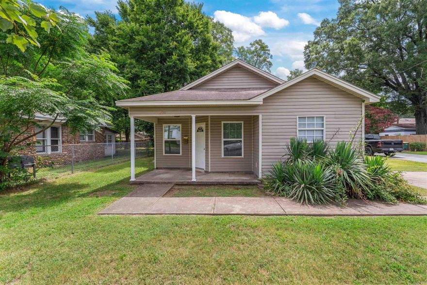 Great home for first time homebuyer!!! This 2007 built spacious 3 bedrooms 2 bath home with a 2025 brand new roof.  This Move-in ready location makes you want to purchase this hidden gem in the Holt Subdivision of NLR.  Why rent when you can own! New Interior Paint, New appliances, and new hot water tank, and new roof.   Purchasing your first home take the time to view this perfect home for the family.  Additional features include:  covered front porch, fully fenced backyard with a detached one car garage structure or storage building just right for a she shed. This home is perfectly located in Central North Little Rock in the Holts neighborhood. Lovely  backyard with nice deck for the family to enjoy and entertain guests.. ALL electric home. This home's covered front porch welcomes friends and family to relax.  Square footage is approximated, please measure.